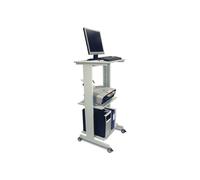 TWINCO Table de travail pour PC H1180xl600xP500 mm gris clair, RAL 7035 mobile