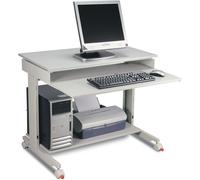 TWINCO Table de travail pour PC H720-1100xl900xP500 mm gris clair, RAL 7035 m...