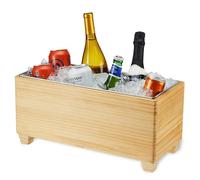 Twine Grand seau à glace en métal galvanisé, 20,5 litres, marron