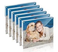 TWING Lot de 6 cadres photo magnétiques en acrylique de 20,3 x 25,4 cm d'épaisseur 10 + 10 mm, cadre photo magnétique en acrylique, cadre photo autoportant double face, idéal comme cadeau