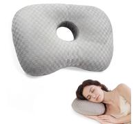 Twinice Coussin de piercing pour oreille, coussin de piercing donut, coussin perforé pour les personnes dormant sur le côté avec trou d'oreille pour soulager la douleur, l'inflammation et le confort