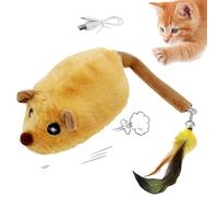Twinice Souris Interactive pour Chat, Jouet Électrique Mobile pour Chat, Rechargeable par USB, Souris a Détection Intelligente