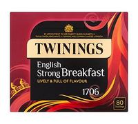 Twinings 1706 English Strong Breakfast Tea, 80 Tea Bags, 250g (Pack of 3) by Twinings