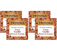Twinings - Assortiment Découverte Ayurveda - Infusion Coco Vanille Fêves de coco - 40 Sachets - à Déguster Chaud ou Froid (Lot de 2)