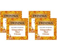 Twinings - Assortiment Découverte Ayurveda - Infusion Gingembre Miel Citron - 40 Sachets - à Déguster Chaud ou Froid (Lot de 2)