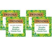 Twinings - Assortiment Découverte Ayurveda - Infusion Menthe Réglisse Citron vert - 40 Sachets - à Déguster Chaud ou Froid (Lot de 2)
