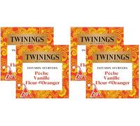 Twinings - Assortiment Découverte Ayurveda - Infusion Pêche Vanille Fleur d'Oranger - 40 Sachets - à Déguster Chaud ou Froid (Lot de 2)