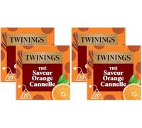 Twinings - Assortiment Découverte Fruité et Épice - Thé Orange à la Cannelle - 40 Sachets - à Déguster Chaud ou Froid (Lot de 2)