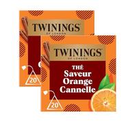 Twinings - Assortiment Découverte Fruité et Épice - Thé Orange à la Cannelle - 40 Sachets - à Déguster Chaud ou Froid