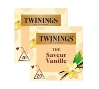Twinings - Assortiment Découverte Rond et Gourmand - Thé Noir Saveur Vanille - 40 Sachets - à Déguster Chaud ou Froid