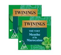 Twinings - Assortiment Découverte - Thé Vert Menthe à la Marocaine - 40 Sachets -Doux et Sucré - à Déguster Chaud ou Froid