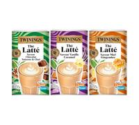 Twinings - Assortiment Thés Latte - Vanille Caramel - Chocolat Noisette Chaï - Miel Gingembre - 525 g en Poudre (175x3) - Gourmand et Onctueux - 3 Saveurs