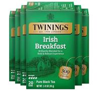 Twinings Black Tea, Irish Breakfast, 20 Count Bagged Tea (6 Pack)