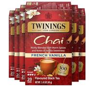 Twinings Chai Tea, French Vanilla, 20 Count Bagged Tea (6 Pack) by Twinings