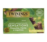 TWININGS Infusion aromatisée au fenouil, menthe et liquide 20 sachets