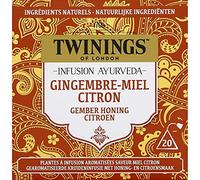 TWININGS - Infusion Ayurdveda Gingembre Citron Miel 20 Sachets - Lot De 4
