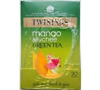 Twinings Mango & Lychee thé vert Sacs - 4 x 20'S
