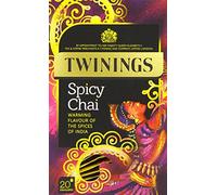 Twinings Spicy Chai Enveloped Tea Bags - Taille du pack = 4x20