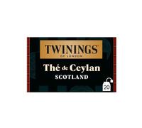 TWININGS - Thé Noir Ceylan aux Arômes Intenses, Infusion Riche et Équilibrée (Boîte 20 sachets) - Le Lot De 4