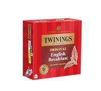 Twinings Thé Noir English Breakfast 100 Sachets | Mélange équilibré de thés noirs aux notes corsées, idéal pour le petit-déjeuner au quotidien