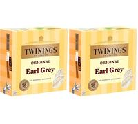 Twinings - Thé Noir Original Earl Grey - Aromatisé à la Bergamote - 100 Sachets - Intense et Délicat