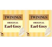 Twinings - Thé Noir Original Earl Grey - Aromatisé à la Bergamote - 100 Sachets - Intense et Délicat (Lot de 2)