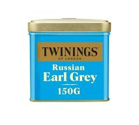 Twinings Of London Thé noir Russian Earl Grey, aromatisé bergamote & citron - La boîte de 150g