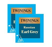 Twinings Thé Noir Russian Earl Grey Bergamote et Citron 40 Sachets (2x20)