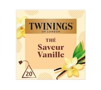 Twinings - Thé Noir Saveur Vanille - 20 Sachets - Rond et Gourmand - à Déguster Chaud ou Froid