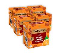 Twinings - Thé Orange à la Cannelle - Gros Format 100 Sachets Pyramides (5x20) - Assortiment Plaisir Fruité et Épicé - à Déguster Chaud ou Froid