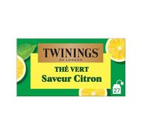 Twinings Thé Vert Citron 27 Sachets | Notes fraîches et citronnées pour découvrir un thé vert au goût vif et lumineux, à boire chaud ou froid