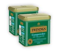 Twinings Thé Vert Gunpowder Menthe en Vrac 400 g (2x200 g) | Thé vert aux notes rafraîchissantes de menthe verte, en vrac dans une boîte métallique, à boire chaud ou froid