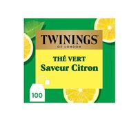 Twinings - Thé Vert saveur Citron - 100 Sachets - à Déguster Chaud ou Froid