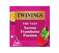Twinings Thé Vert Framboise Fruit de la Passion 20 pièces 20 unités