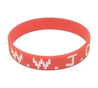 twinkle eye Bracelet de sport en silicone rouge Wwjd Bracelet religieux Wwjd What would Jesus Do Bracelets pour femmes