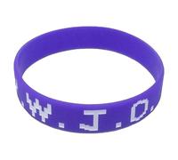 twinkle eye Bracelet de sport en silicone violet Wwjd Bracelet religieux What would Jesus Do Bracelets pour femmes et hommes