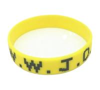 twinkle eye Bracelet de sport Wwjd en silicone jaune Wwjd Bracelet religieux What would Jesus Do Bracelets pour femmes