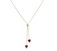 twinkle eye Collier avec pendentif en forme de Y en forme de cœur pour | Long collier tendance double cœur strass anniversaire et usage quotidien bijoux cadeaux