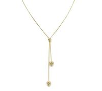 twinkle eye Collier avec pendentif en forme de Y en forme de cœur pour | Long collier tendance double cœur strass anniversaire et usage quotidien bijoux cadeaux