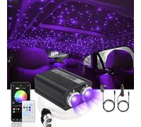 Twinkle Headliner Lot de 1000 lumières étoilées à fibre optique de plafond, télécommande, effet étoiles, mode musique, RGBW, activées par le son au plafond