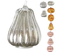 Twinkle Light Pumpkins, Timer Lighted Sparkling Starry Night Glass Pumpkins Lamp with Storage Bag,Birthday Party Halloween Hallway Festive (#2)