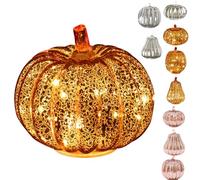 Twinkle Light Pumpkins, Timer Lighted Sparkling Starry Night Glass Pumpkins Lamp with Storage Bag,Birthday Party Halloween Hallway Festive (#4)