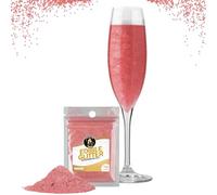 Twinkle my Drink® Paillettes comestibles pour boissons en or rose - Décoration de fête pour révéler le sexe des filles, Paillettes comestibles pour vin mousseux - 12g pour plus de 60 boissons