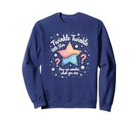 Twinkle Star Rhyme Baby Surprise pour révéler Le Sexe Sweatshirt, Unisexe pour Adultes, Bleu Marine, XXL