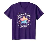 Twinkle Star Rhyme Baby Surprise pour révéler Le Sexe T-Shirt, Enfant, Violet, 4 Ans