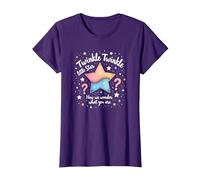 Twinkle Star Rhyme Baby Surprise pour révéler Le Sexe T-Shirt, Femme, Violet, L