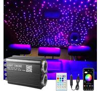 Twinkle Starlight Headliner Light,32W 1000pcs 4 m LED Star Plafond Fibre Optique Kit d'éclairage APP/Télécommande pour voiture/maison/fête