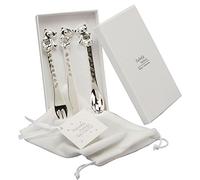 Twinkle Twinkle - Coffret Cadeau de Naissance / Baptême - Set de 3 Couverts en Plaqué Argent - 15.4 x 9.4 x 2.6 cm
