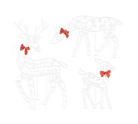 Twinkle Yard Renne - Décoration de Noël debout pour pelouse, cadre résistant aux intempéries avec silhouette élégante - Ornement de cerf lumineux pour jardin, allée et arrière-cour - 77 x 42 cm