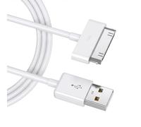 TwinkleHom Câble de charge USB vers 30 broches 1 m, câble de synchronisation et de charge compatible avec iPhone 4/4S/3GS/3G, iPad 1/2/3, iPod Touch/Classic/Nano - Blanc